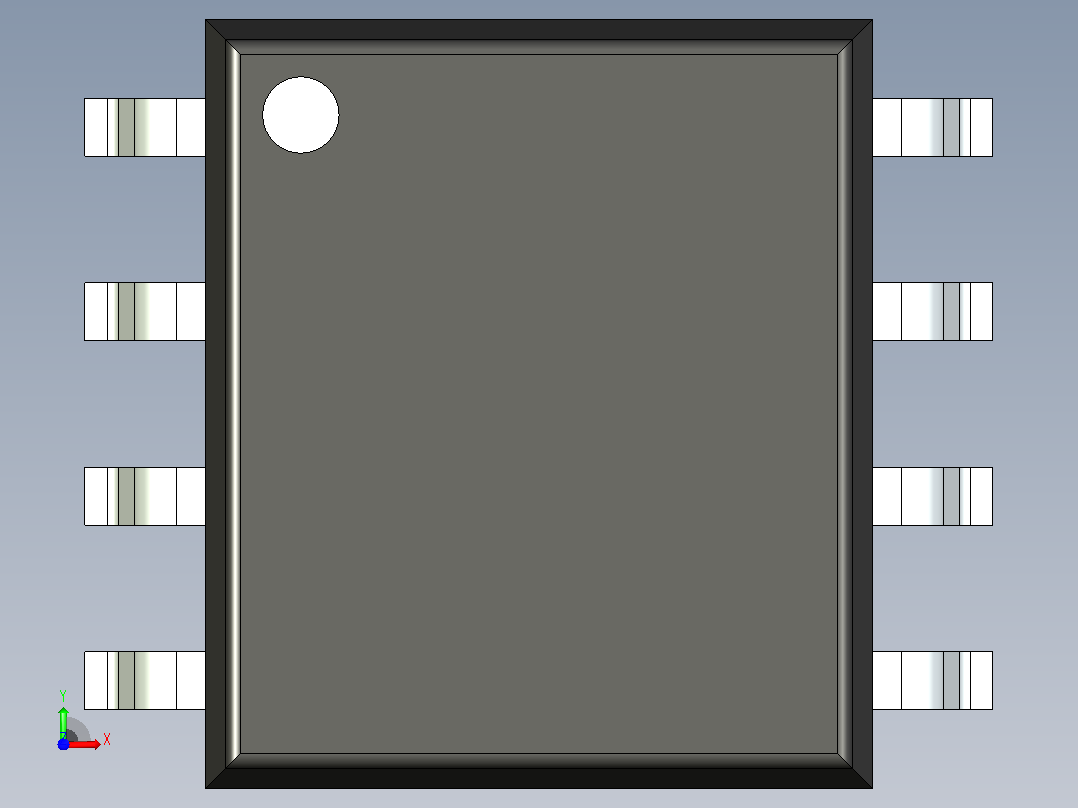 106x SOIC 封装（小外形集成电路）SOIC127P620X170-8N前视图