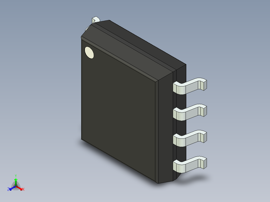 106x SOIC 封装（小外形集成电路）SOIC127P620X170-8N正等轴测图