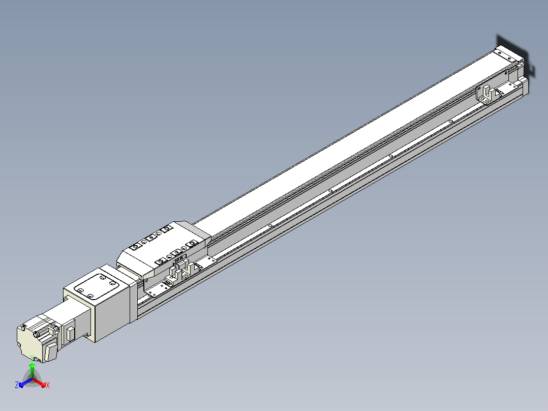 滚珠丝杠直线轴内置导轨TPA-GCR-50-1210C-L500-M-M10-N3主视图