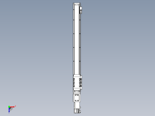 滚珠丝杠直线轴内置导轨TPA-GCR-50-1210C-L500-M-M10-N3俯视缩略图