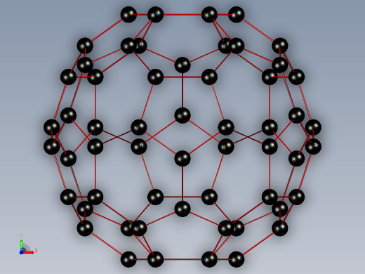 布基球- C60分子前视缩略图