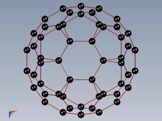 布基球- C60分子俯视缩略图