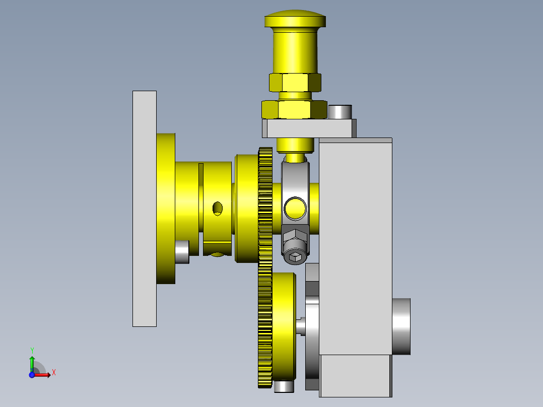 旋转固定机构前视图