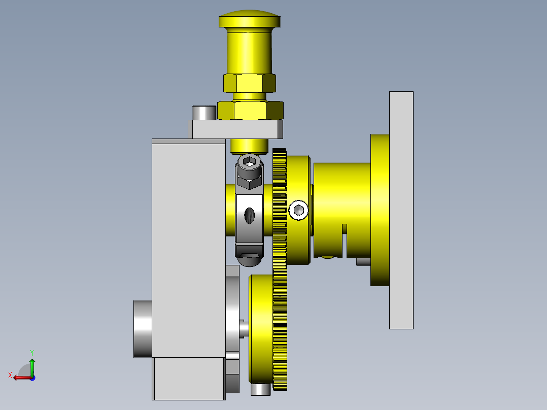 旋转固定机构后视图
