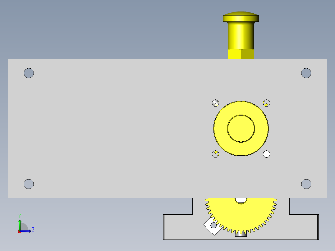 旋转固定机构左视图