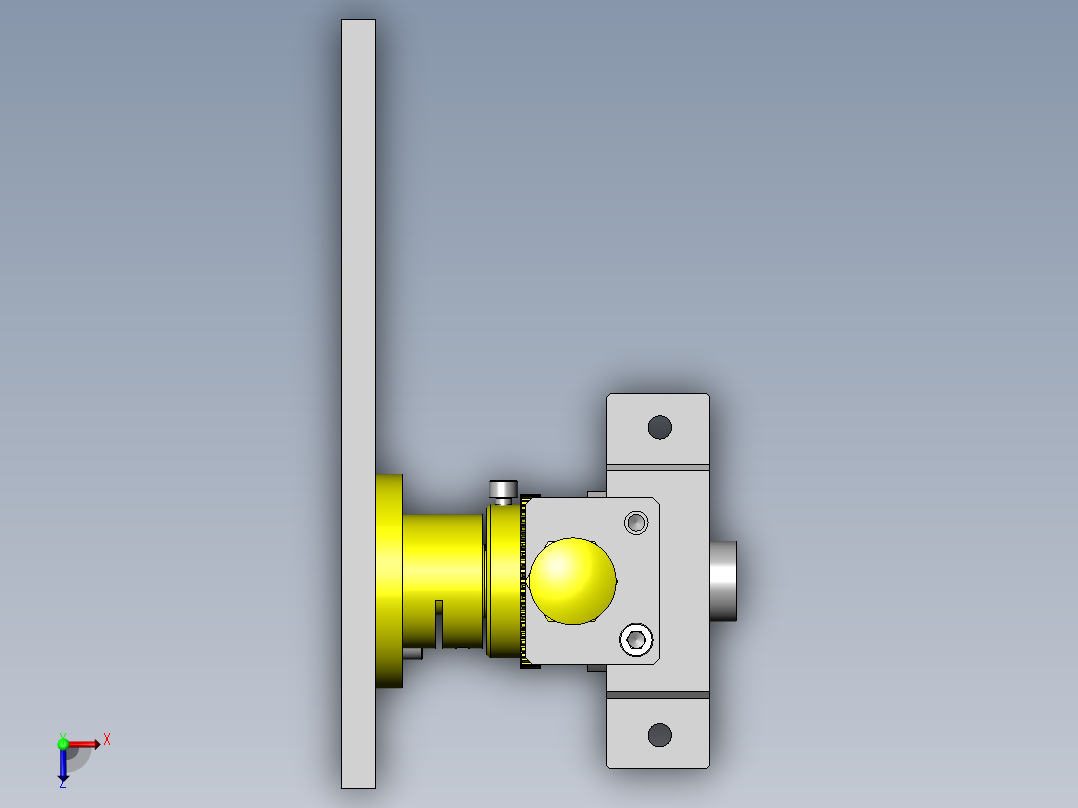 旋转固定机构俯视图