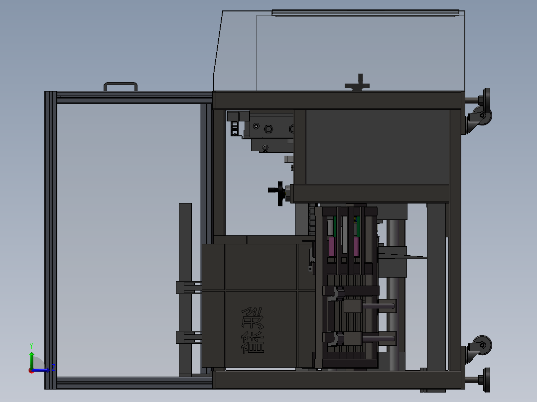 自动折纸箱机sw2020左视图
