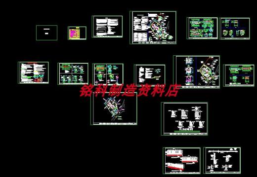 阳光垃圾堆肥房施工图CAD图纸1间(不可腐烂垃圾房+4间堆肥发酵仓)缩略图