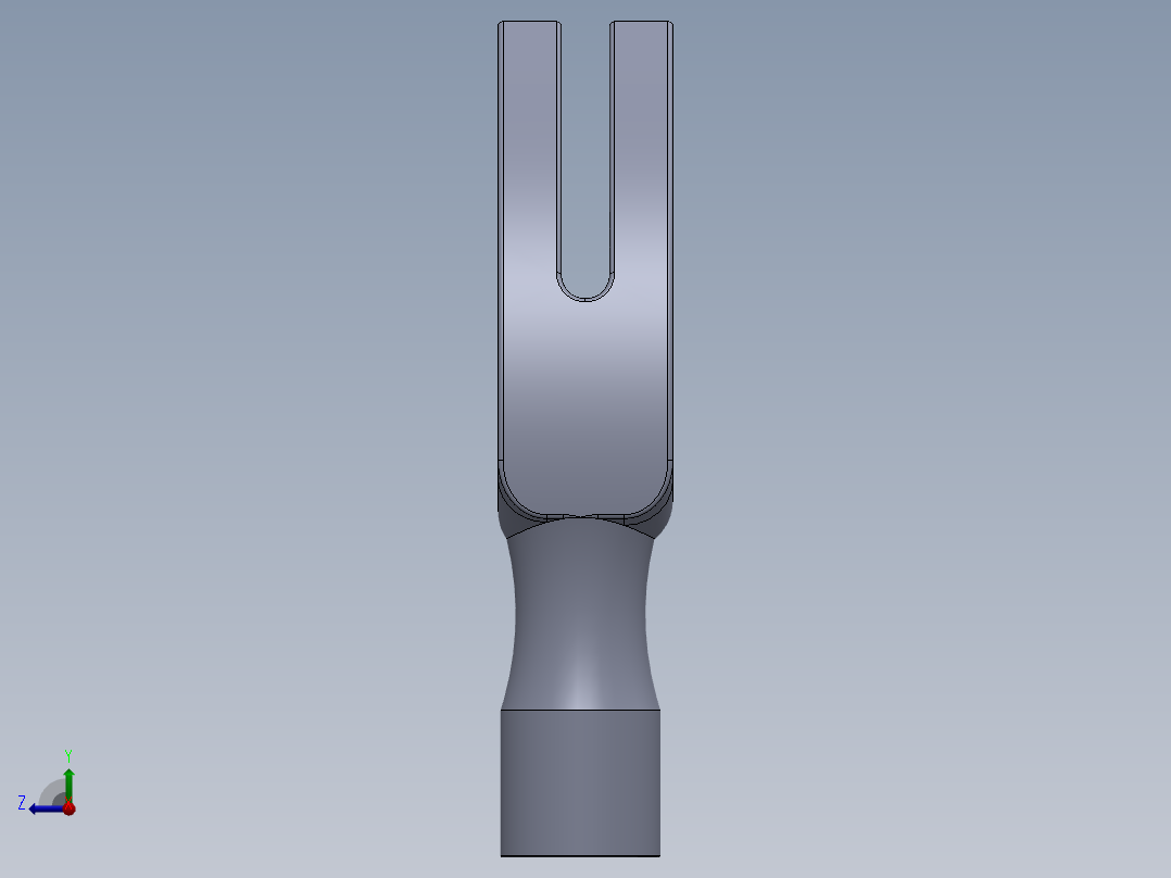 solidworks 长柄粗面锤子3D模型右视图