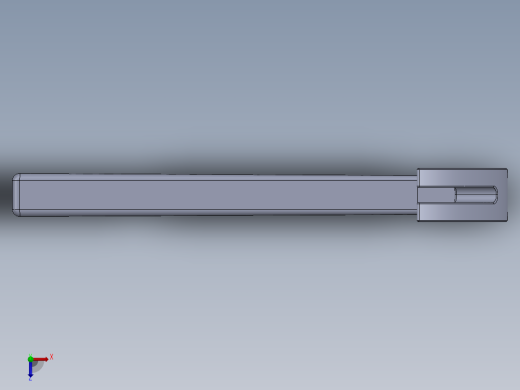solidworks 长柄粗面锤子3D模型俯视缩略图