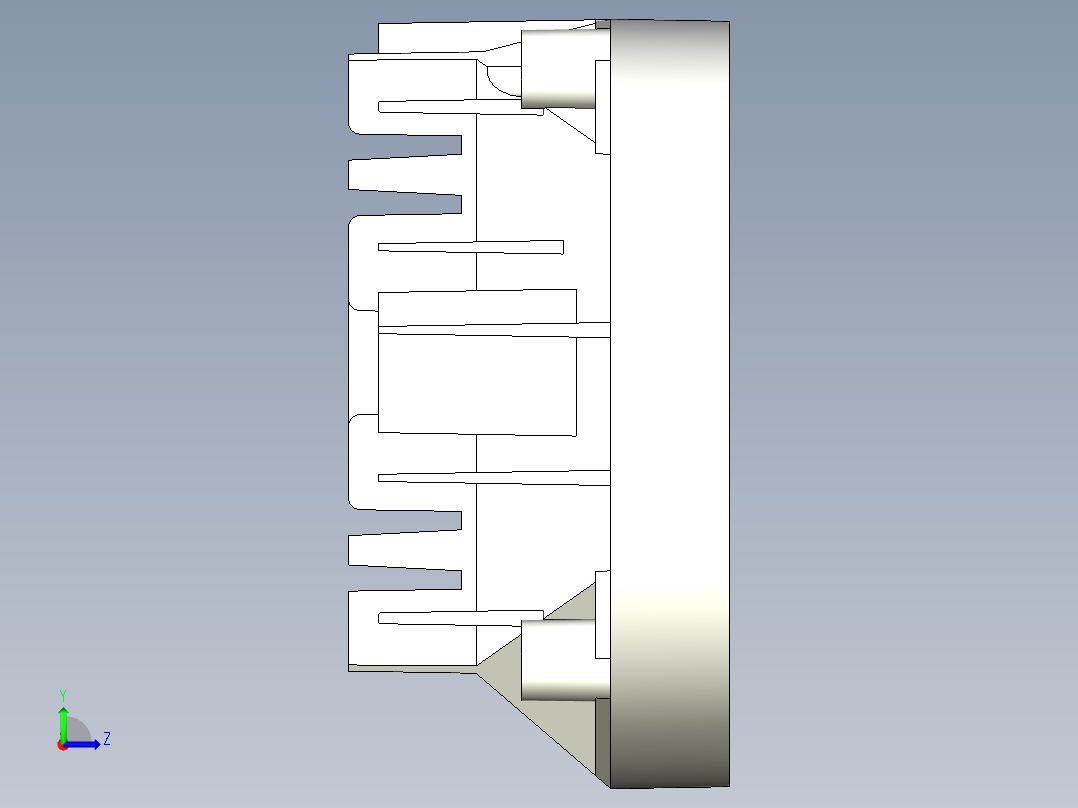 电器支架左视图