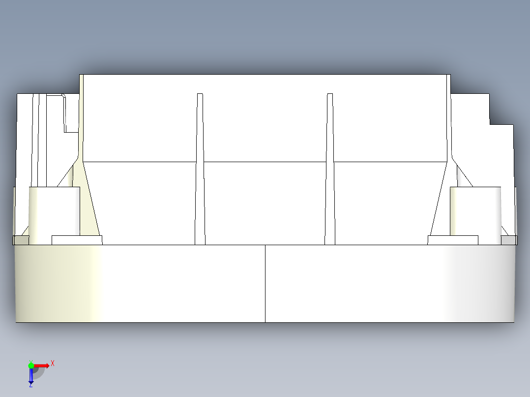 电器支架俯视图