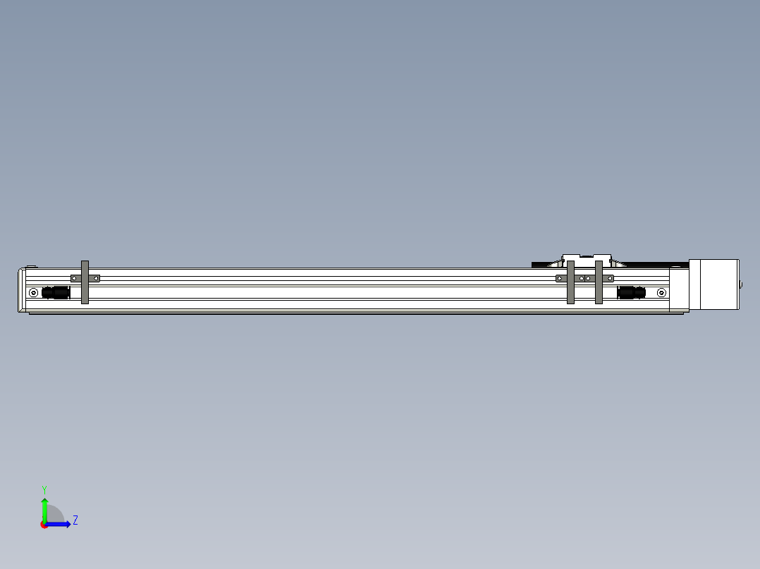 Toyo东佑达直线模组-ECH5-450-BL+煞車左视图