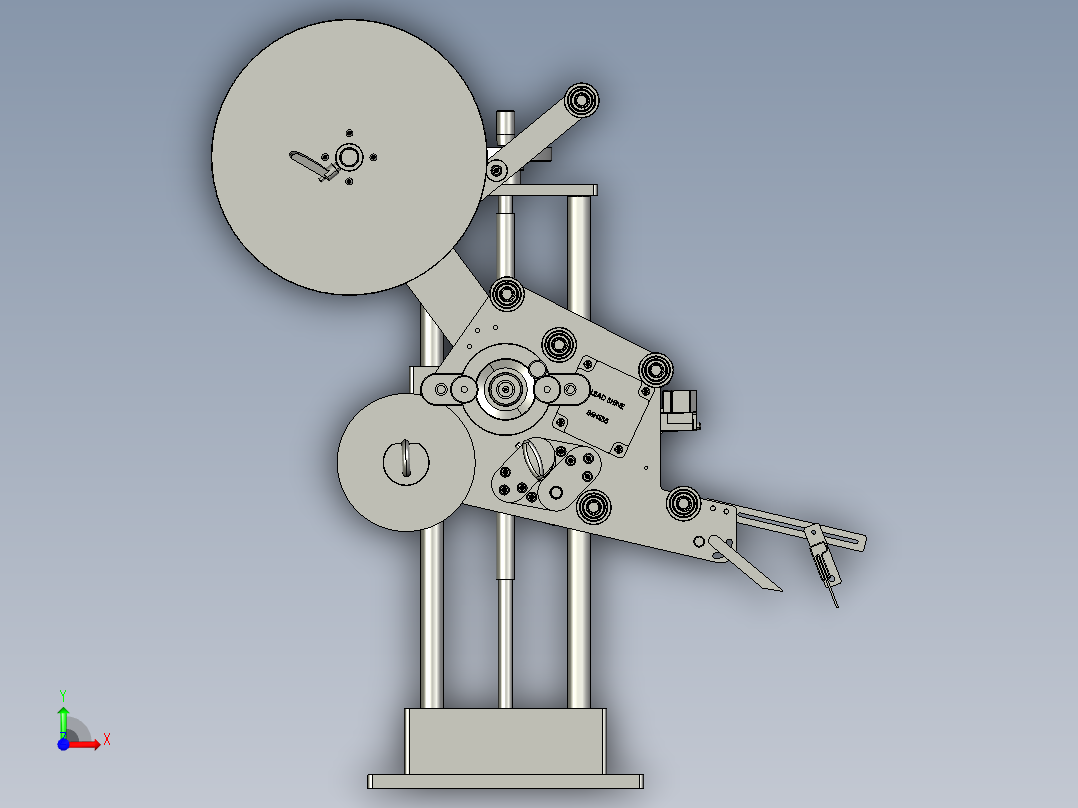 平面贴标机前视图