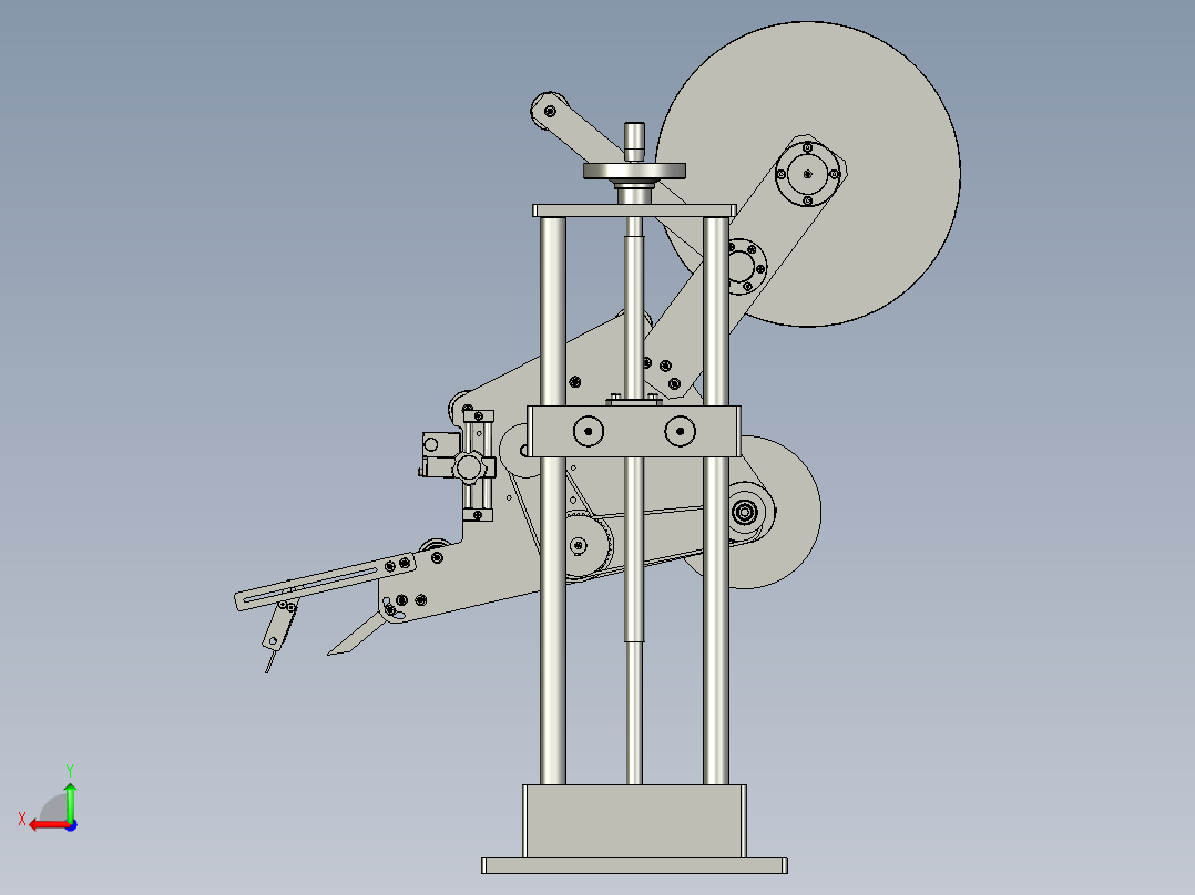 平面贴标机后视图