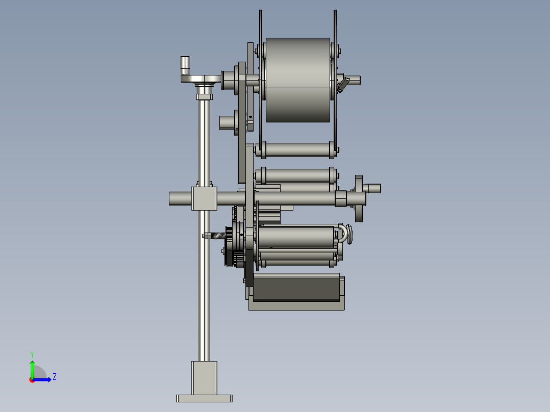 平面贴标机左视图