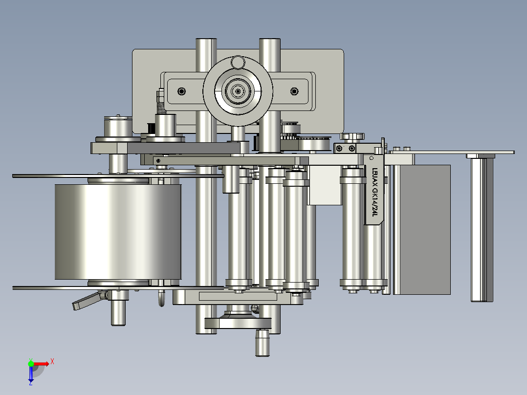 平面贴标机俯视图