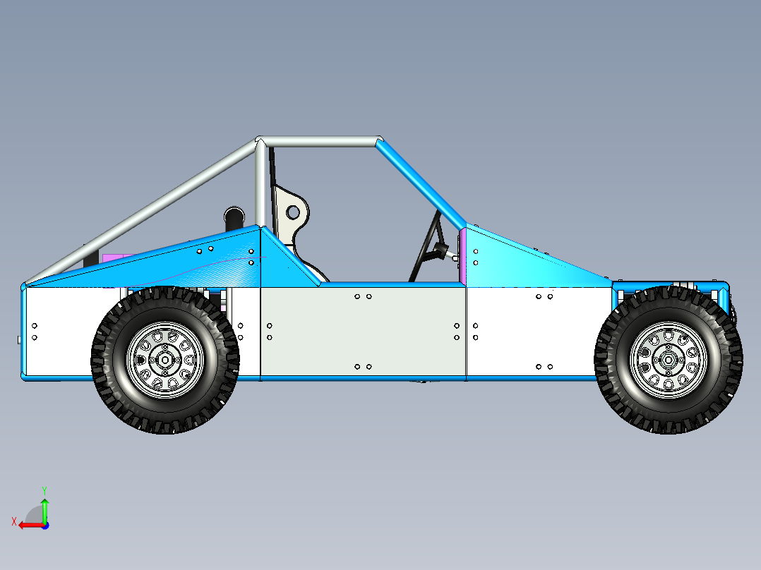 沙漠赛车后视图
