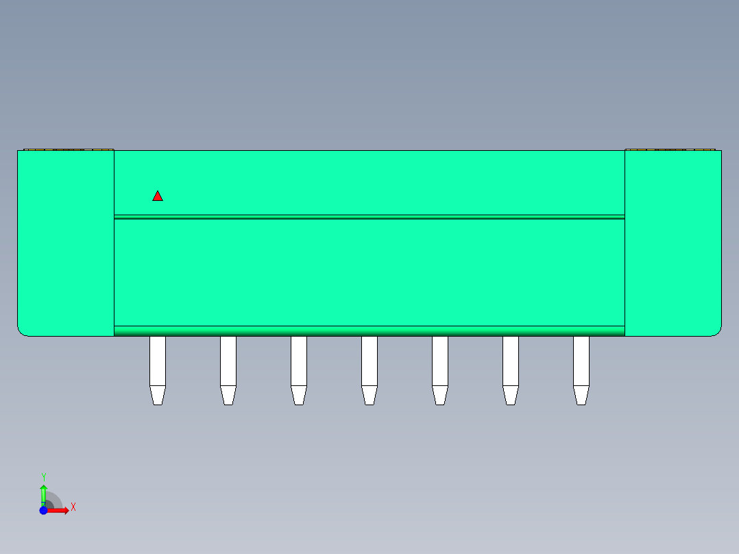 DEGSON 15EDG（公头） 3.5mm 螺钉锁紧，插拔式接线端子 FullPack-15EDGVM-3.5-07P-14-00AH前视图