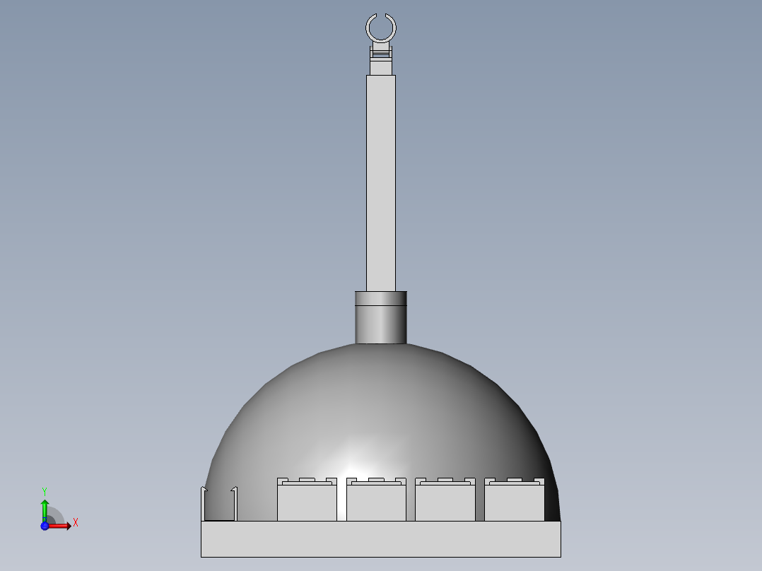 普通话测试装置用安装底座前视图