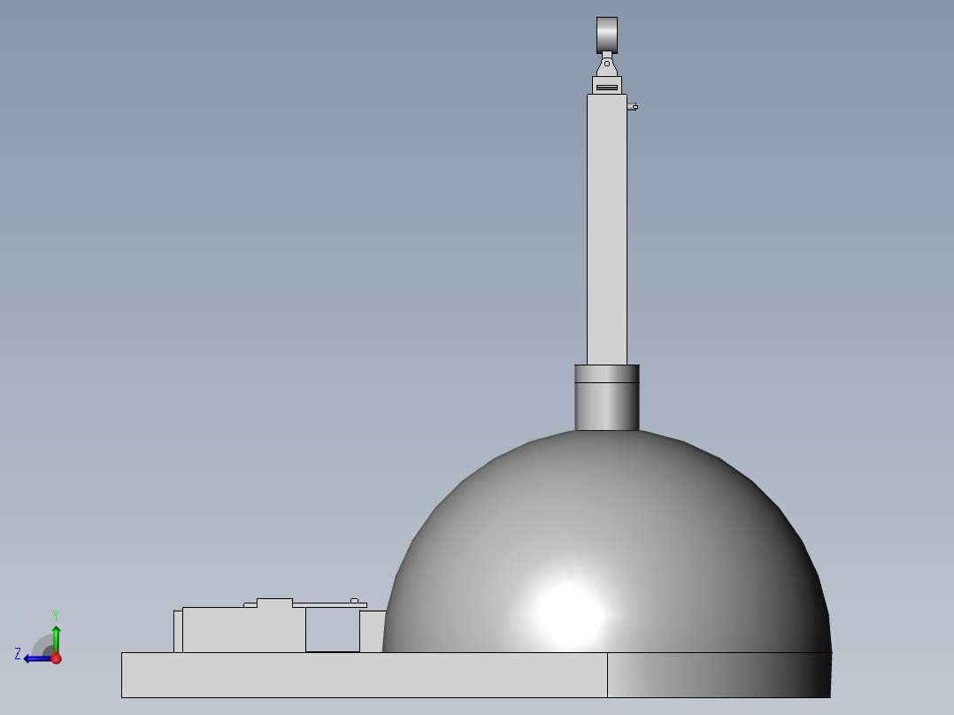 普通话测试装置用安装底座右视图