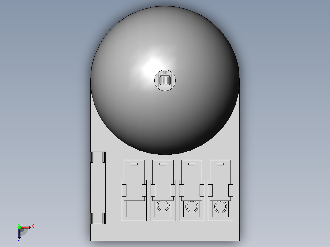 普通话测试装置用安装底座俯视图