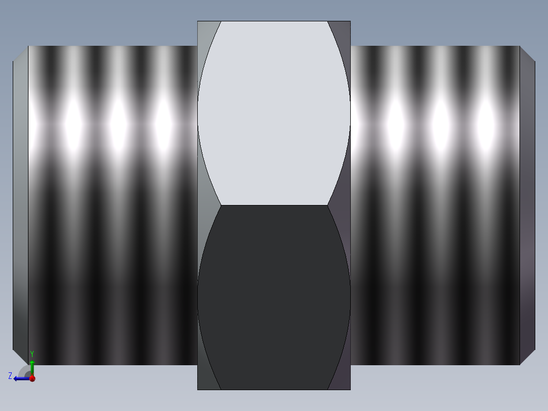 对丝接头右视图