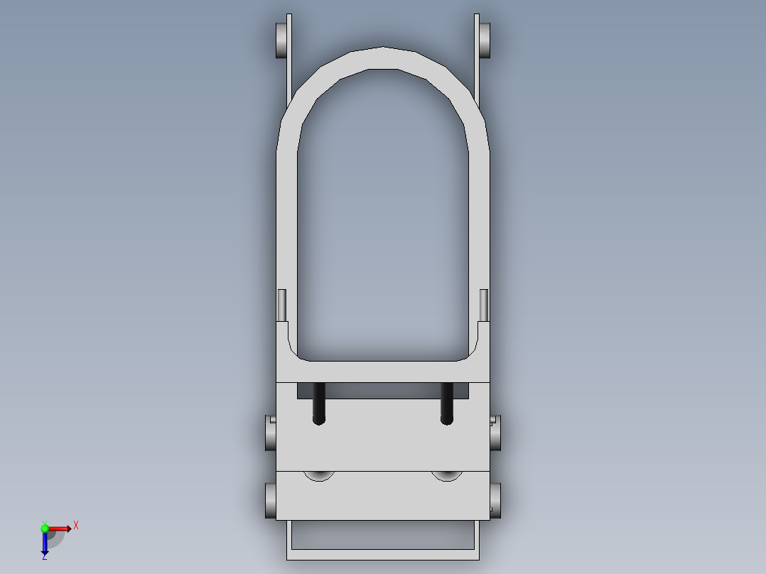 门诊护理用具有伸缩功能的行走辅助装置俯视图