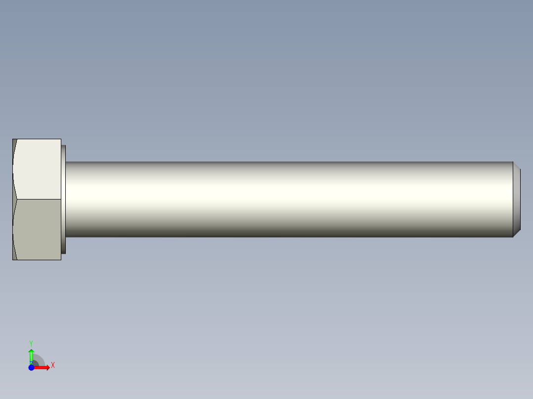 螺钉-DIN_931-M5x0.8x30.stp前视图