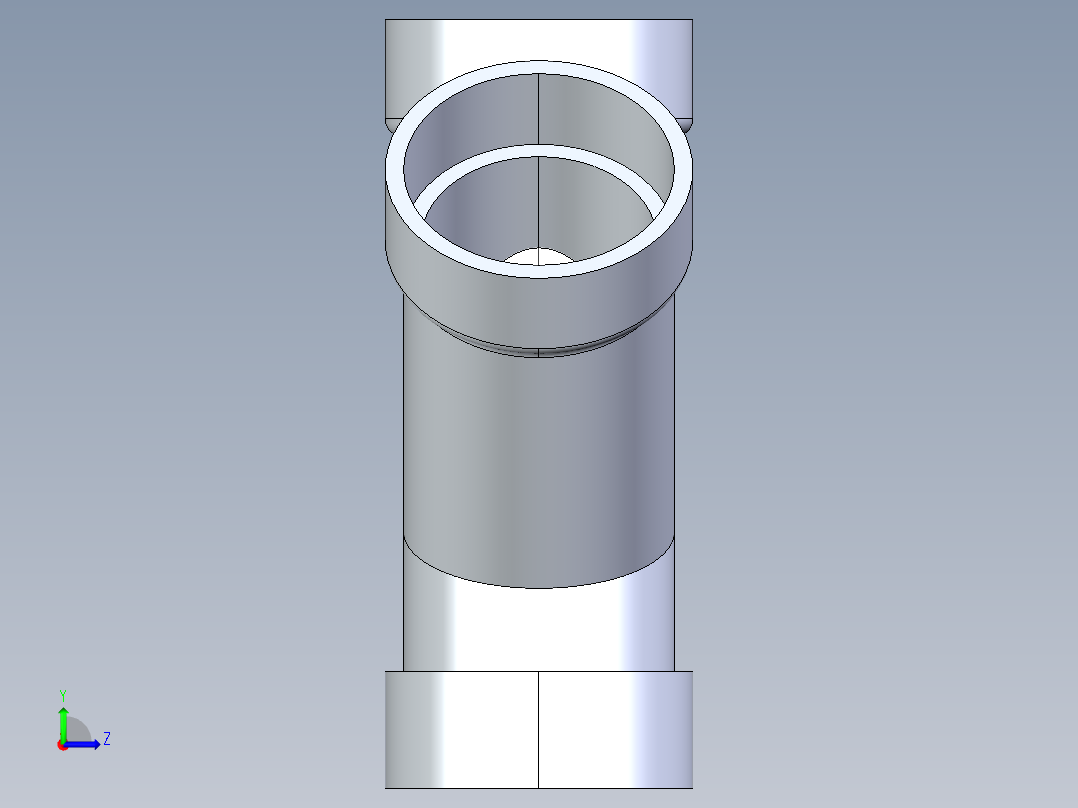 船舶管路系统S5_SeaDrainPLUS_45Wye-SxSxS_37E163002_2in Sea Drain Plus - 45 Wye - SxSxS左视图