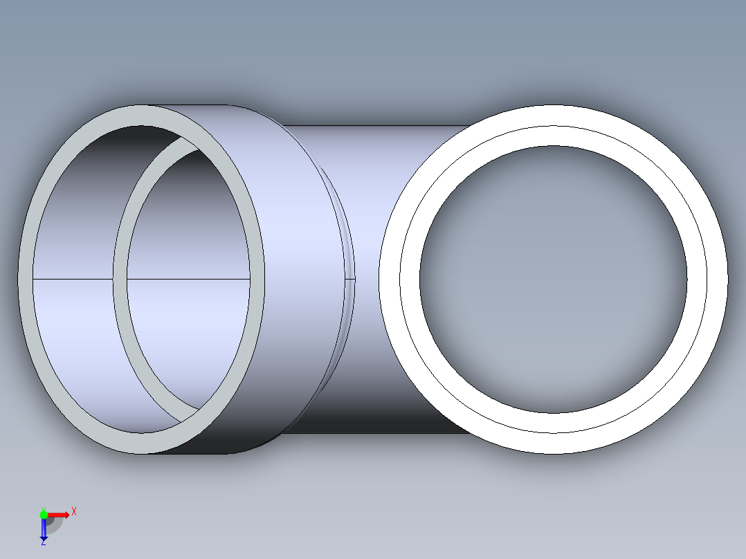 船舶管路系统S5_SeaDrainPLUS_45Wye-SxSxS_37E163002_2in Sea Drain Plus - 45 Wye - SxSxS俯视图