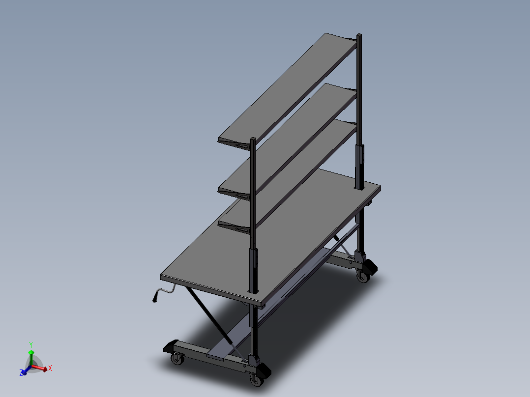 手摇升降式工作台