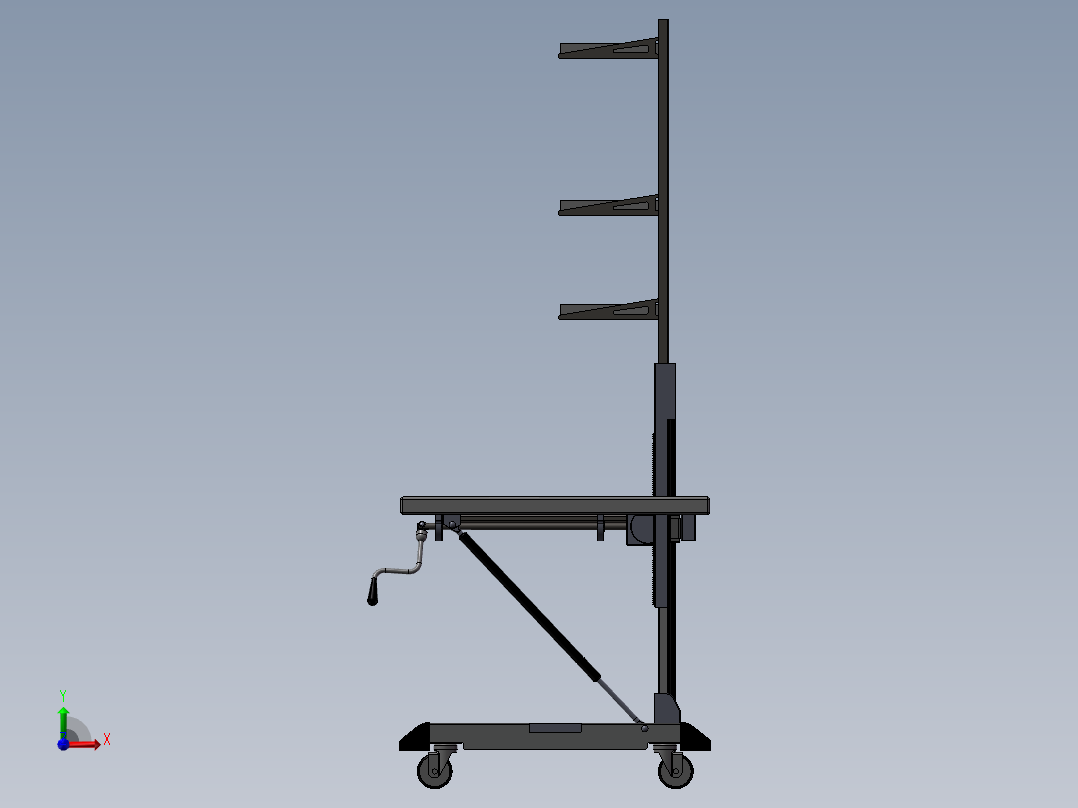 手摇升降式工作台前视图