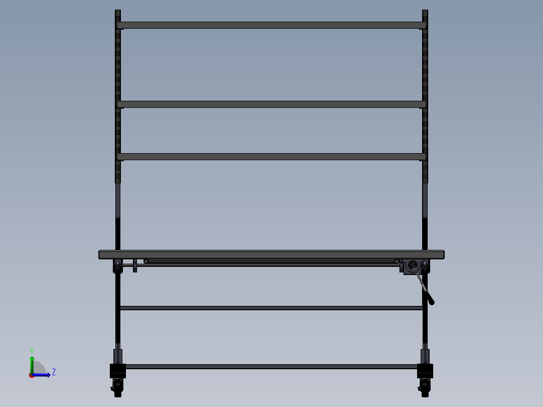 手摇升降式工作台左视图