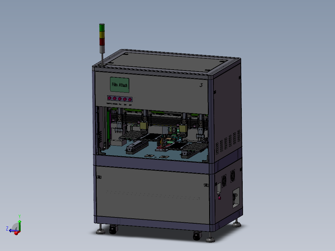 直线电机双动子贴膜摆盘机