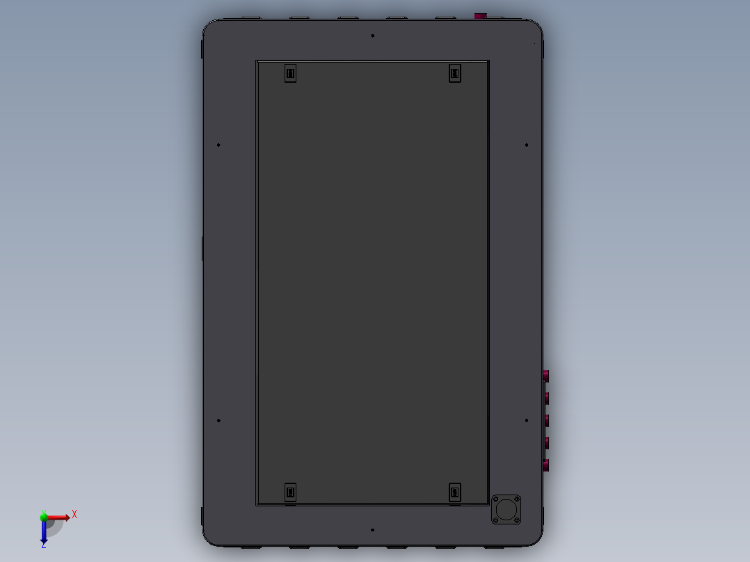 直线电机双动子贴膜摆盘机俯视图