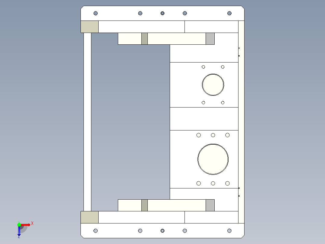 蜗杆组件压机俯视图