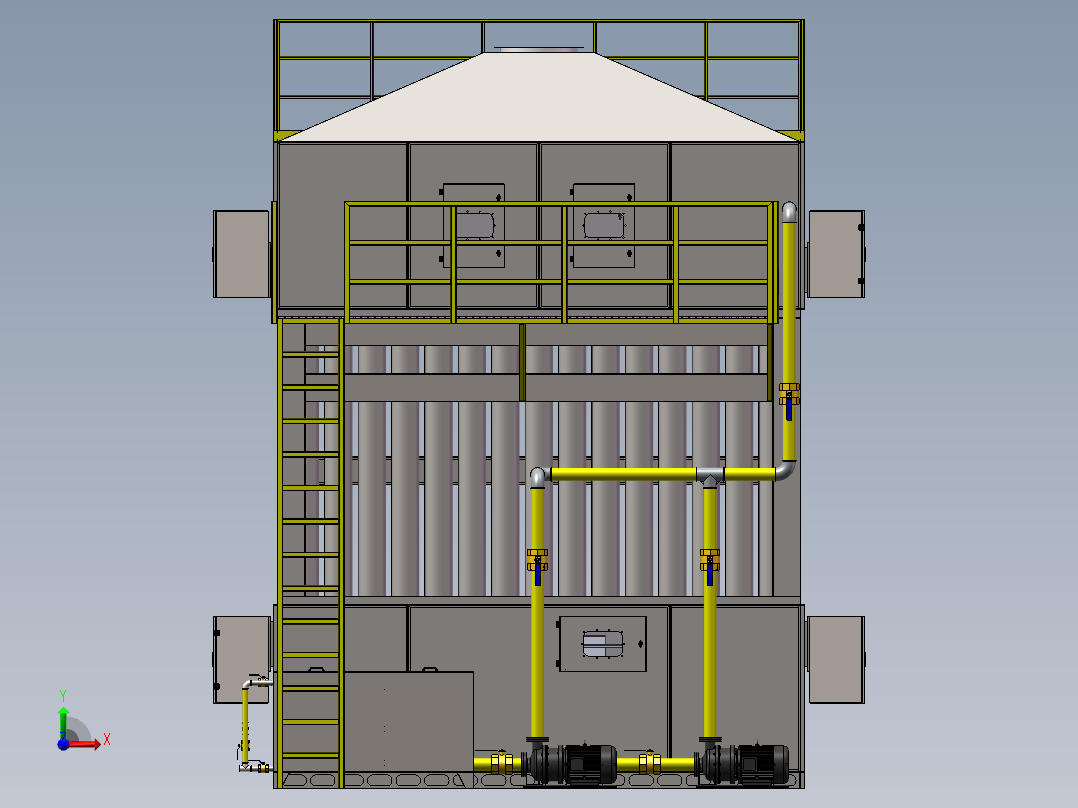 2w湿电除尘器前视图