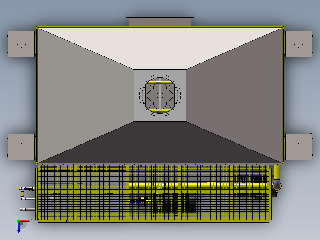 2w湿电除尘器俯视图