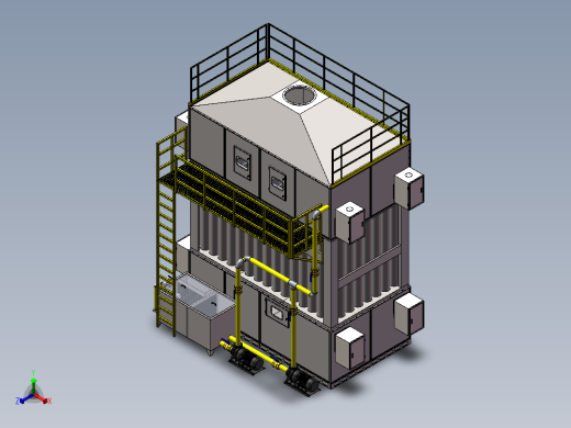 2w湿电除尘器正等轴测缩略图