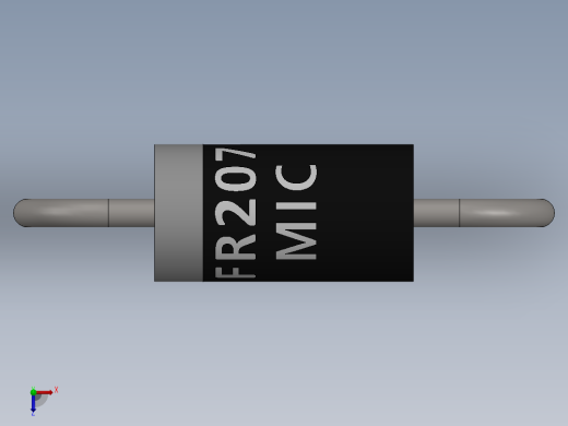 电容器 二极管 电阻器-Recovery Diode FR207俯视缩略图