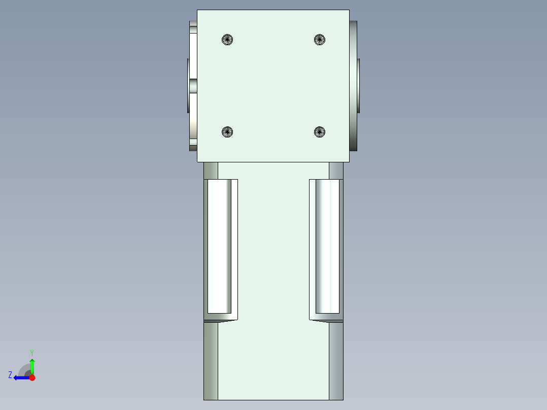 换向器PW70双孔 PLX60-L2 14-50-70-M4.stp右视图