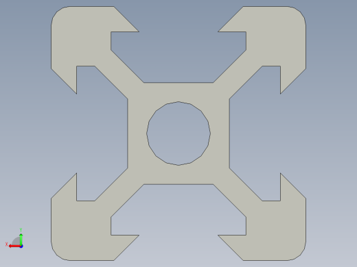 铝制结构型材 V 形槽 20x20mm后视缩略图