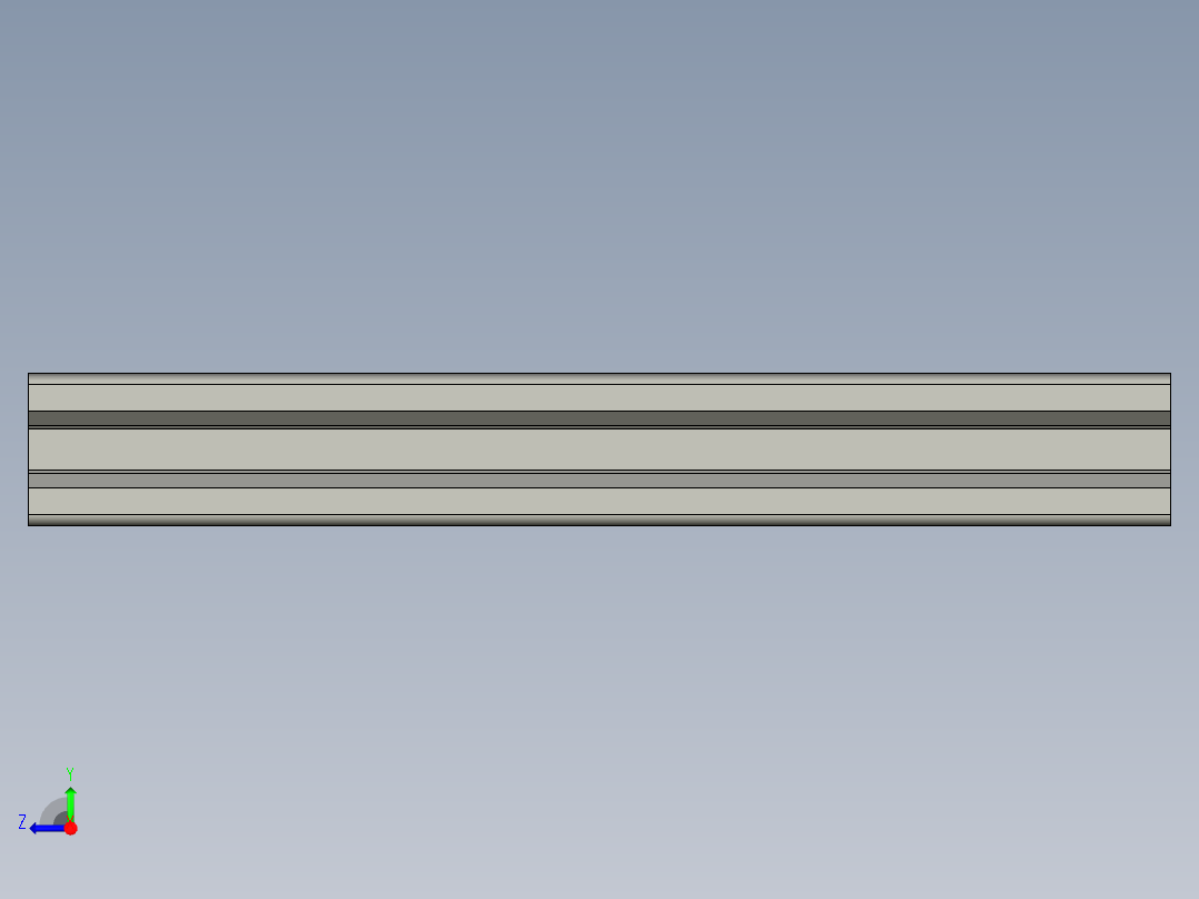 铝制结构型材 V 形槽 20x20mm右视图