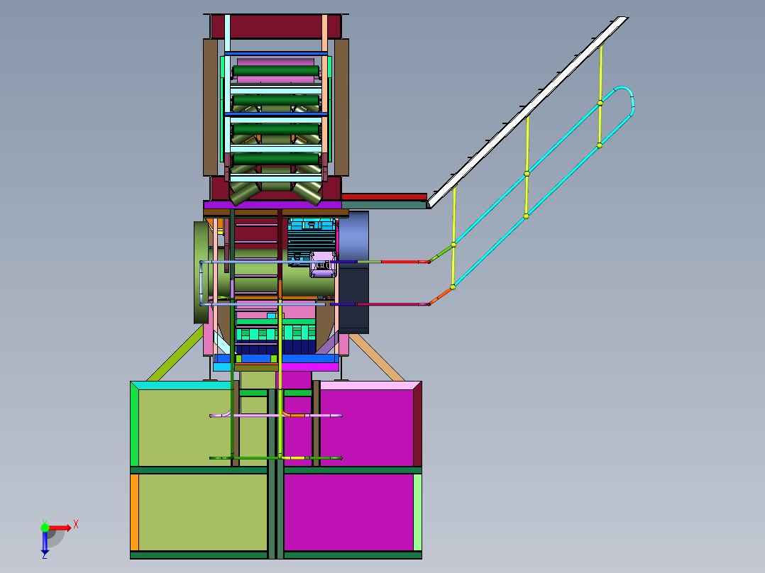 石灰石石子破碎生产线俯视图