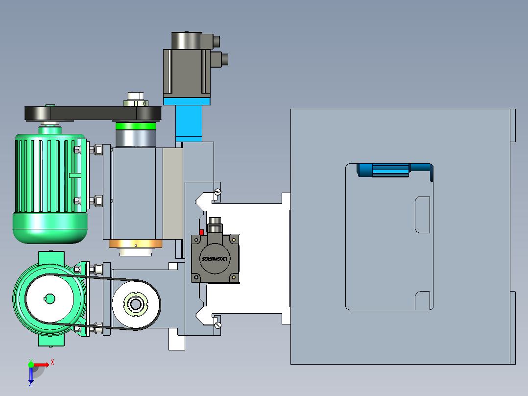 三轴卧式钻镗床1302405==100俯视图