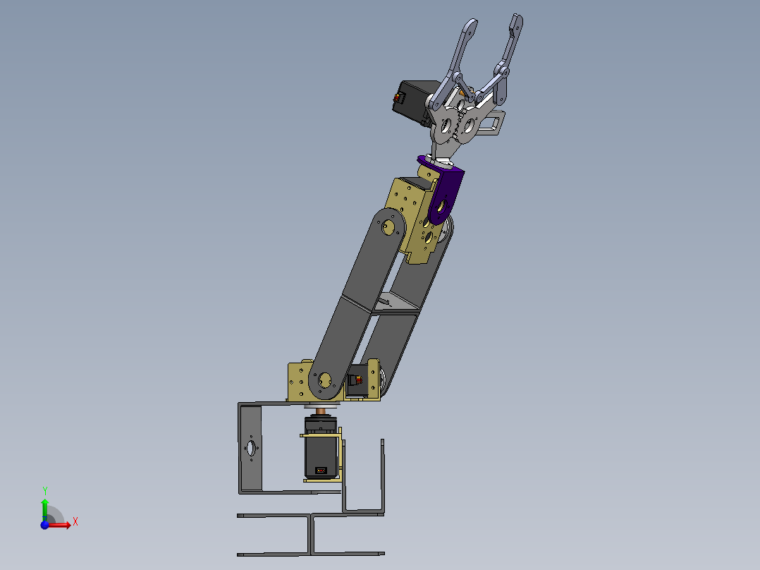 4轴机械臂前视图