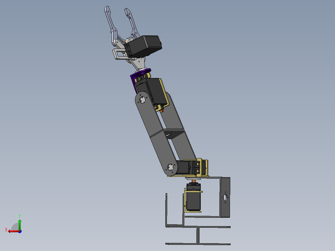 4轴机械臂后视图