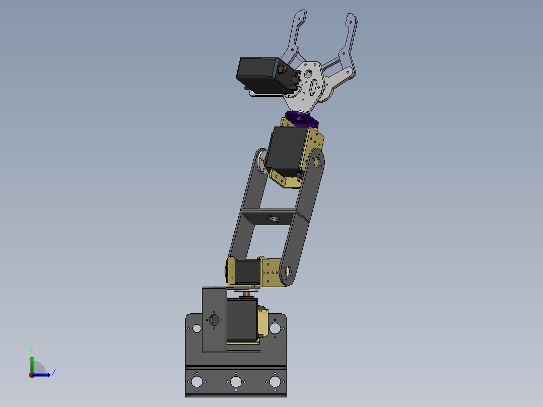 4轴机械臂左视图