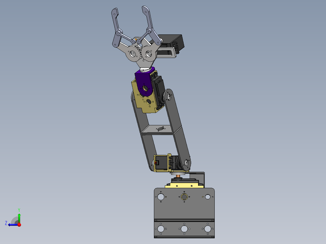 4轴机械臂右视图